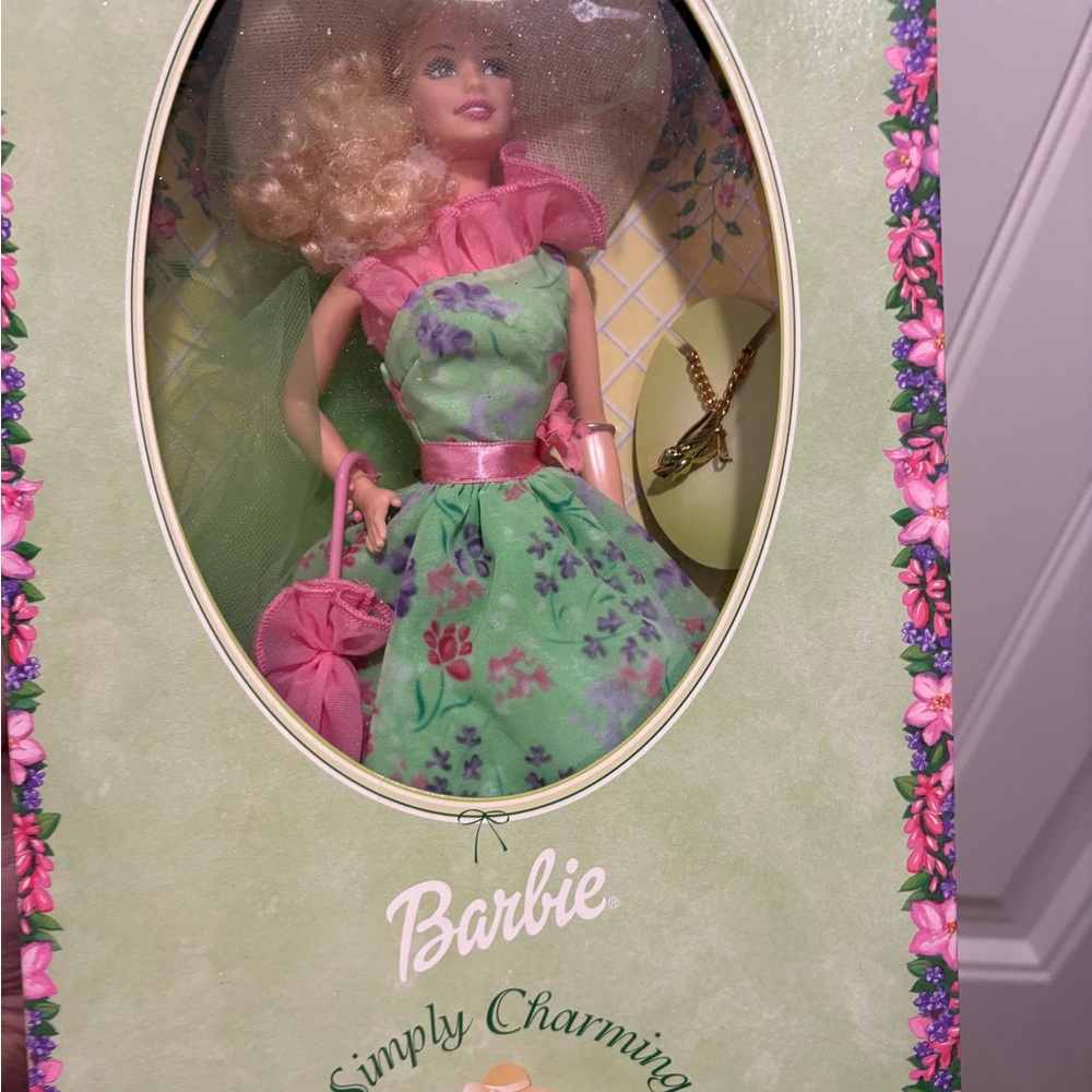 Barbie in Green and Pink Floral Dress